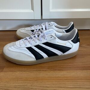 Adidas Predator White and Black Gum Sole Sneakers